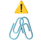 warning + linked paperclips