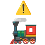 warning + locomotive