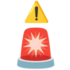 warning + police car light