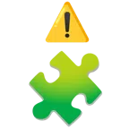 warning + puzzle piece