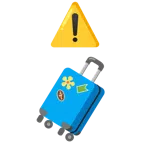 warning + luggage