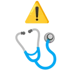warning + stethoscope