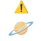 warning + ringed planet