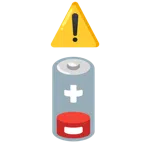 warning + low battery