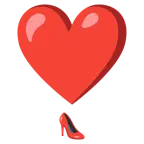 punto esclamativo a cuore + scarpa con il tacco