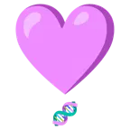 punto esclamativo a cuore + dna
