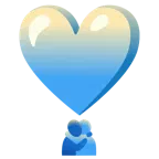 punto esclamativo a cuore + persone che si abbracciano
