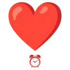 punto esclamativo a cuore + sveglia
