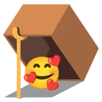 mouse trap + smiling face with hearts
