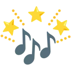 stella che brilla + note musicali