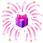 Geschenk + Feuerwerk