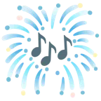 Feuerwerk + Musiknoten
