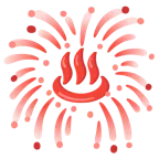 Feuerwerk + heiße Quellen