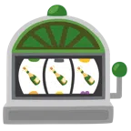 Spielautomat + Flasche mit knallendem Korken
