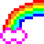 mostro alieno + arcobaleno