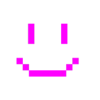 mostro alieno + faccina con sorriso accennato