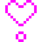 mostro alieno + punto esclamativo a cuore