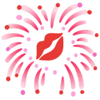 impronta della bocca + fuochi d’artificio