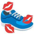 impronta della bocca + scarpa sportiva