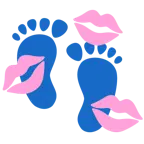 impronta della bocca + impronta di piedi