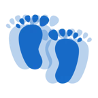 cuore che batte + impronta di piedi