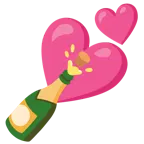 due cuori + bottiglia stappata