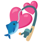 due cuori + canna da pesca
