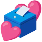 due cuori + urna elettorale con scheda