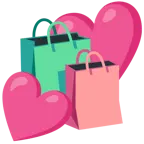 due cuori + borse della spesa