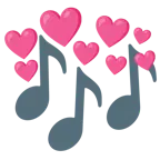 cuore con freccia + note musicali
