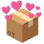 cuore con freccia + pacco