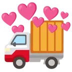 cuore con freccia + camion