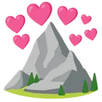 cuore con freccia + montagna