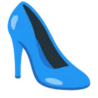 cuore blu + scarpa con il tacco