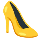 cuore giallo + scarpa con il tacco