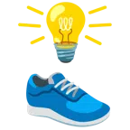 Glühbirne + Sportschuh