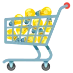 Glühbirne + Einkaufswagen