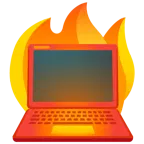 fuoco + computer portatile