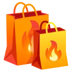fuoco + borse della spesa