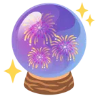 crystal ball + fireworks