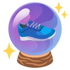 crystal ball + running shoe