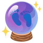 crystal ball + footprints
