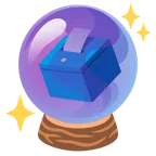 crystal ball + ballot box with ballot