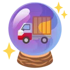 crystal ball + delivery truck