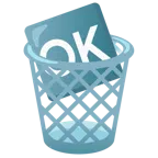 cestino + pulsante OK