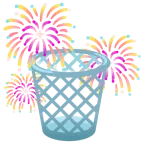 cestino + fuochi d’artificio