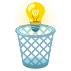 cestino + lampadina