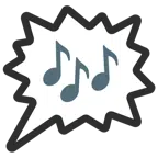 right anger bubble + musical notes