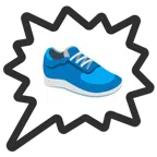 right anger bubble + running shoe