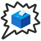 right anger bubble + ballot box with ballot